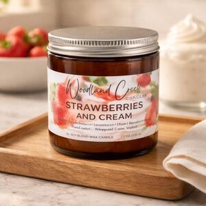 Woodland Creek Strawberries and Cream Candle